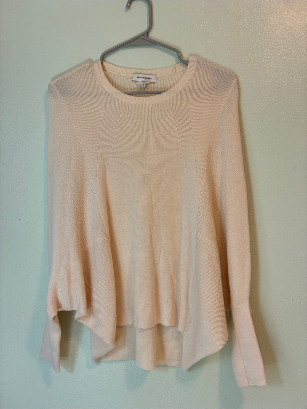 Club Monaco beige dolman sleeve cocoon sweater